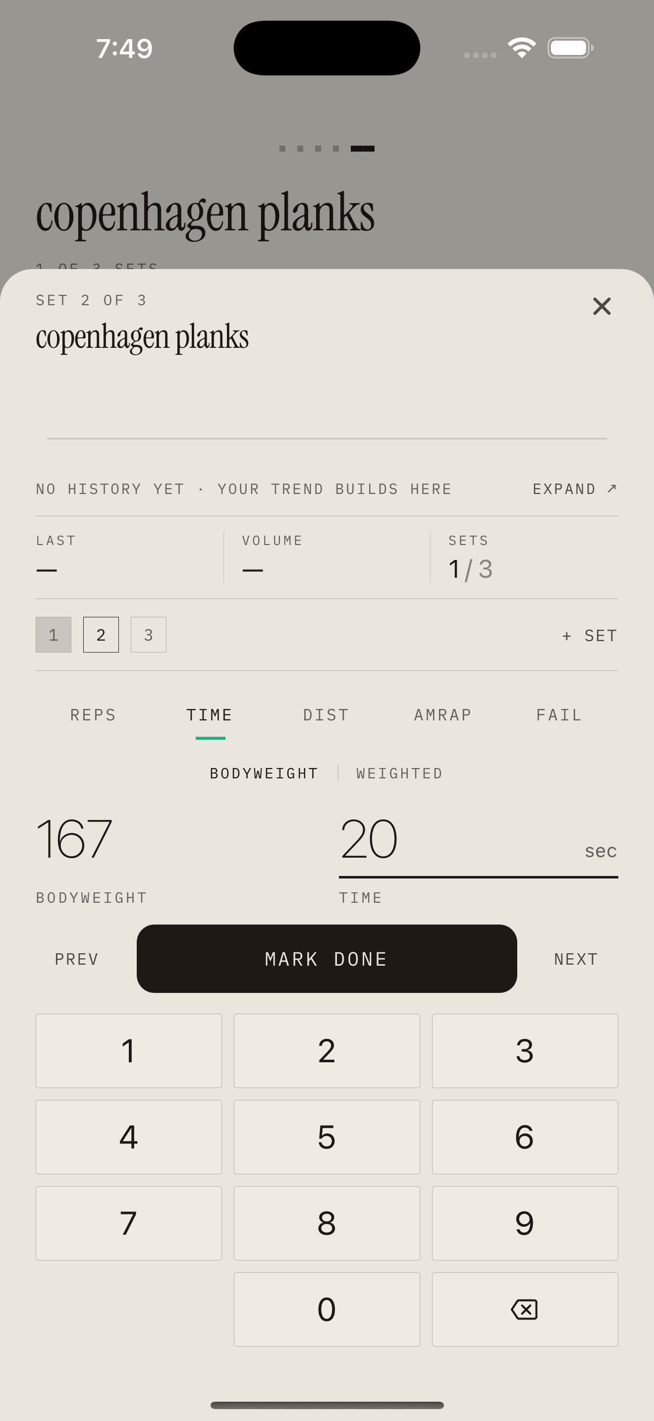phorme app live set tracking