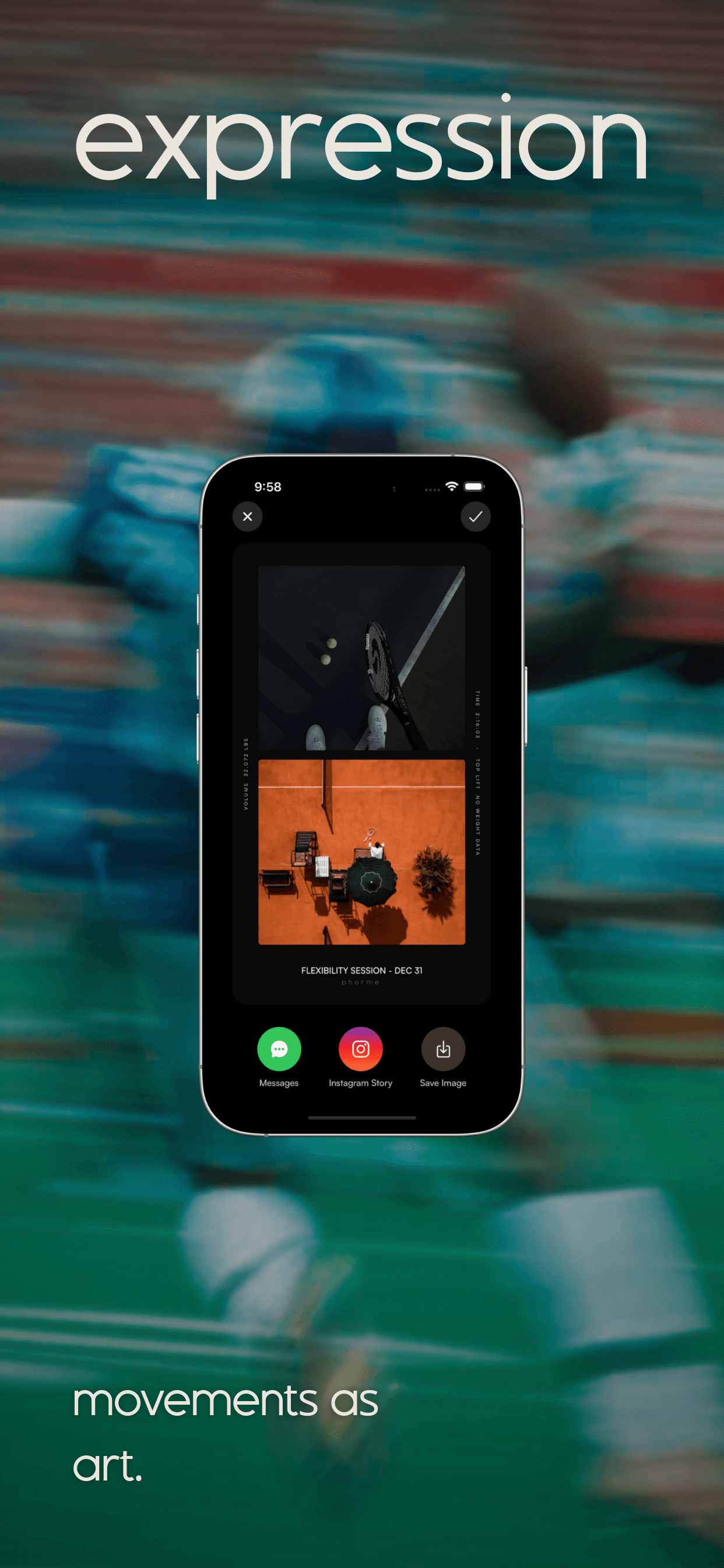 Athlete workout summary in Phorme app displaying performance stats and training progress